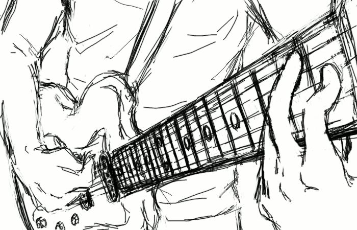 gif animé guitariste