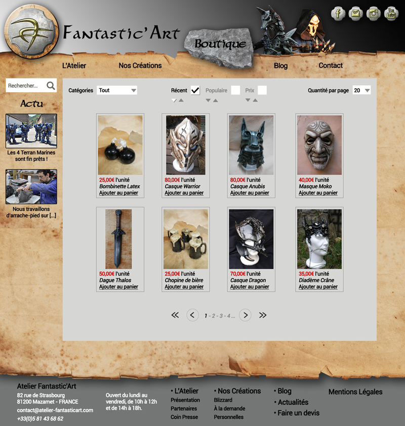 proposition maquette graphique Fantastic'Art