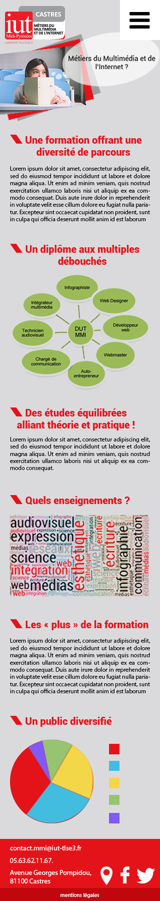 maquette graphique mobile MMI
