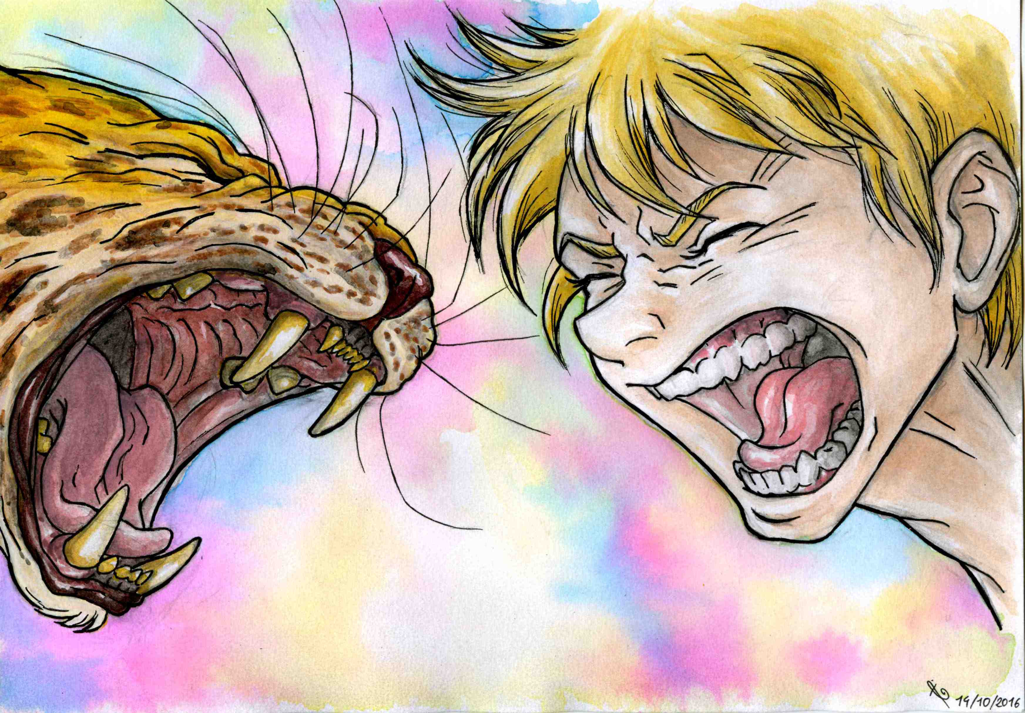 dessin couleur rugir